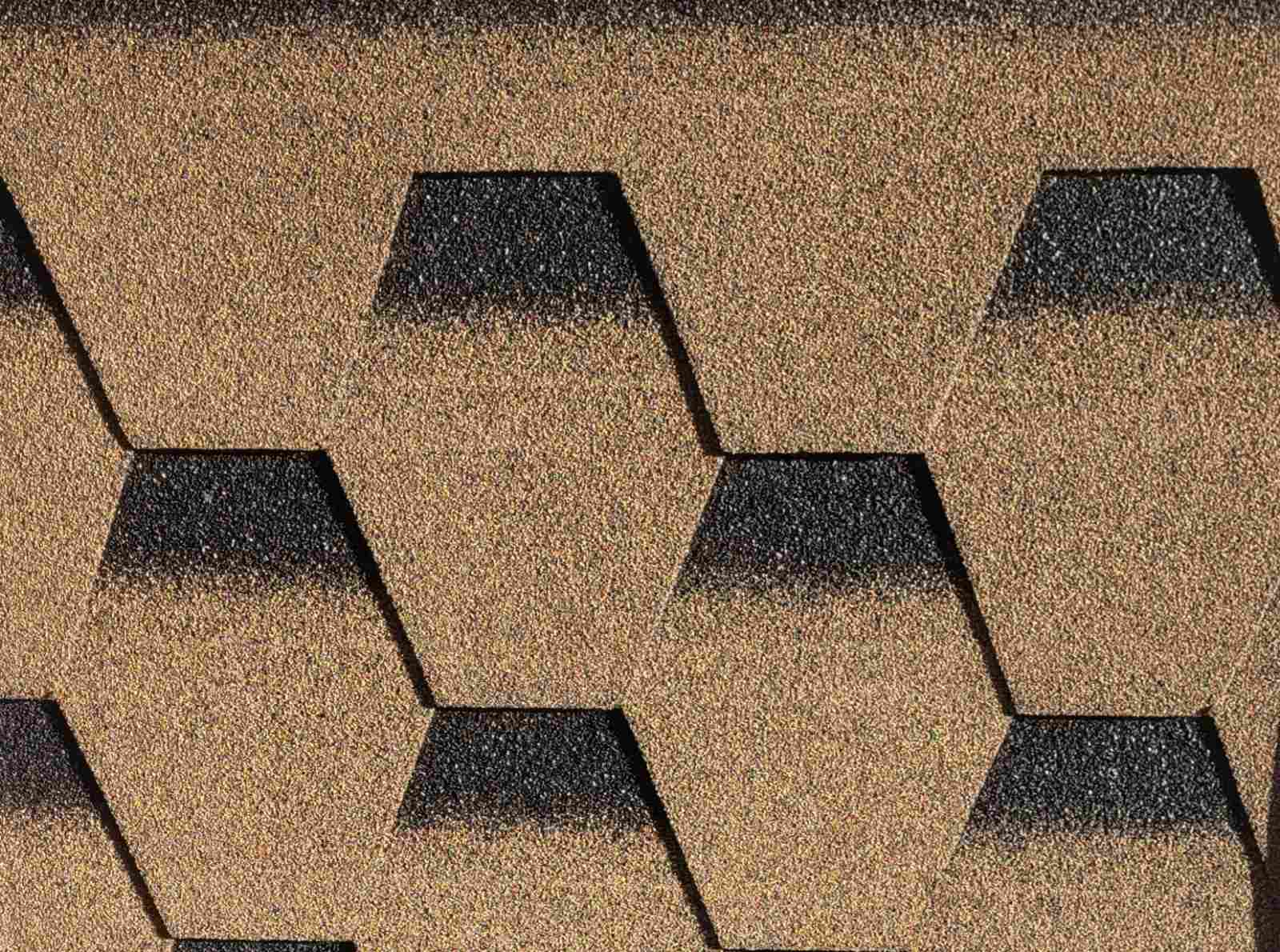 Бітумна черепиця SIM Hexagon бежевий 1уп=2,52м2