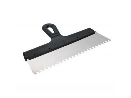 Шпатель нержс пластм. ручкой 350 мм зуб 8х8 • 05-451