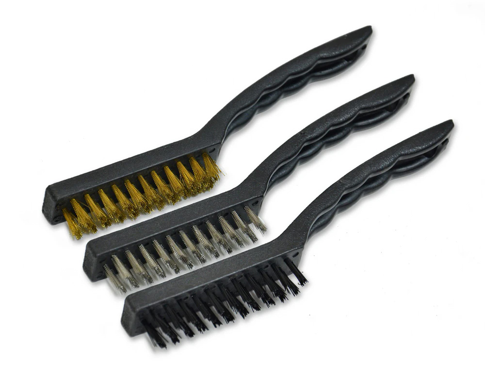 Набір щіток, 3шт.(латунна,сталева,нейлон)17 см • 18-350