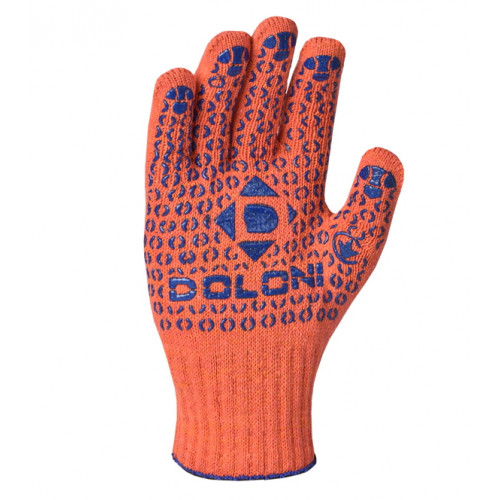 Рукавички з точкою ПВХ 10 клас 526 помаранчеві