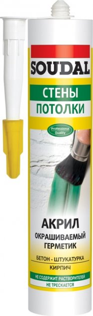 Герметик акриловый SOUDAL, серый 300