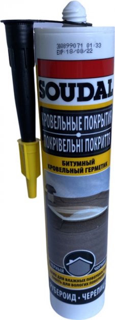Герметик покрівельний бітумний 300мм/Soudafalt