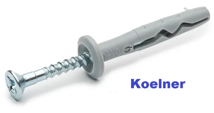 Дюбель забивний КОЕЛЬНЕР гриб. 6х40 (200 шт)