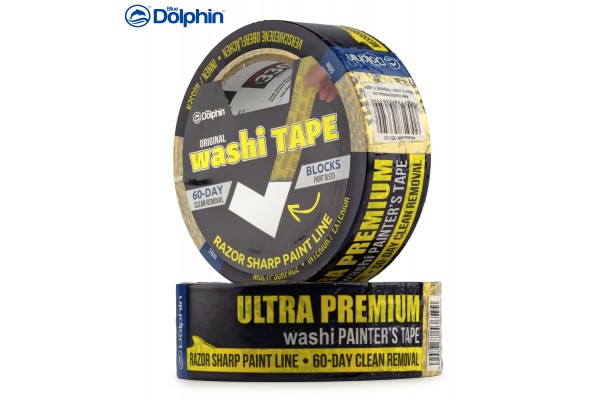 10-059 Скотч малярний DOLPHIN Washi 38ммх50м (делікатна)