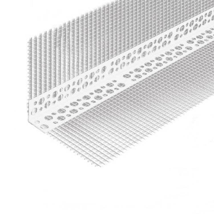 Угол пластиковый перфорированный с сеткой (10х10) 3м.