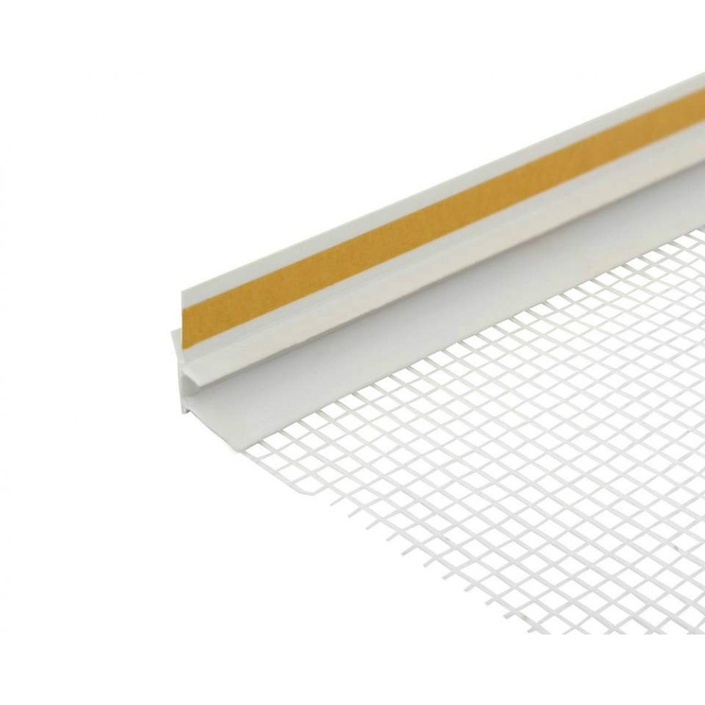 ПВХ профіль віконний з манжетою та сіткою (6мм) 2,4 м