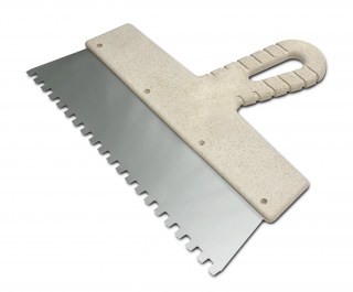 Шпатель нержав. 300 мм зуб 10*10 мм, • 05-467