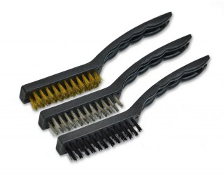 Набір щіток, 3шт.(латунна,сталева,нейлон)17 см • 18-350