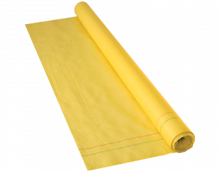 Гідроізоляційна підпокрівельна плівка з мікроперфорацією, армована поліетиленовою сіткою MASTERFOL YELLO FOIL MP жовта 75м2 70пл