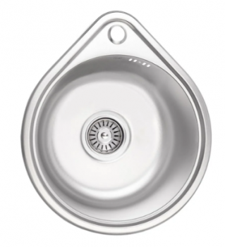 Мийка кухонна кругла 4539 Micro Decor 0.8mm Lidz