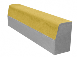 Бордюр дорожній жовтий 1000х300х150