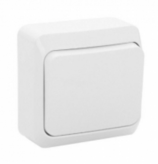 Вимикач 1-кл. зовнішній (білий) тм 220