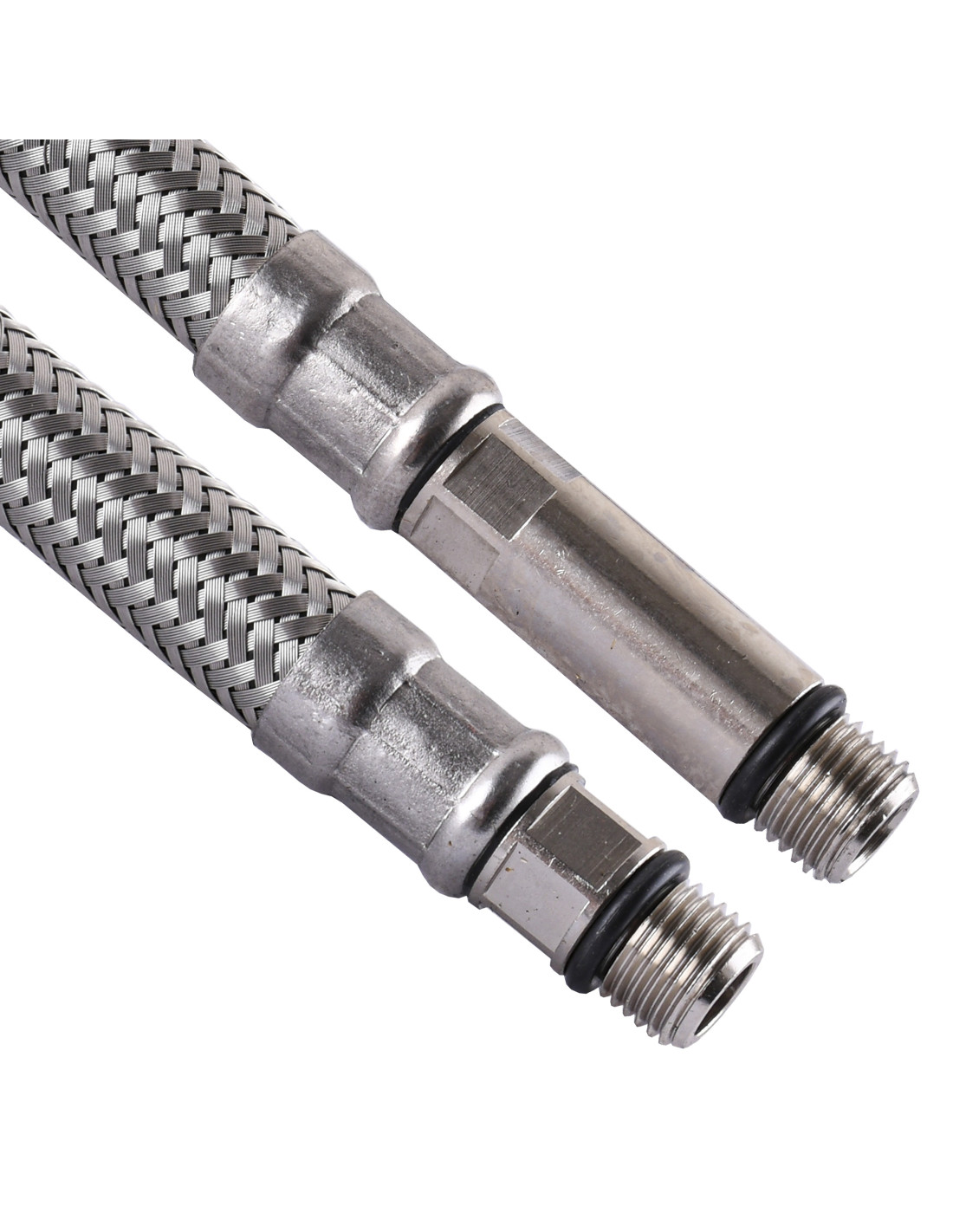 Шланг для смесителя  H1/2-M10-L17-L37, 0,6 м, нержавеющая сталь, 2шт