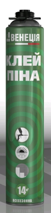 Піна-клей ВЕНЕЦІЯ PRO для полістиролу та пінобетону (860 мл)