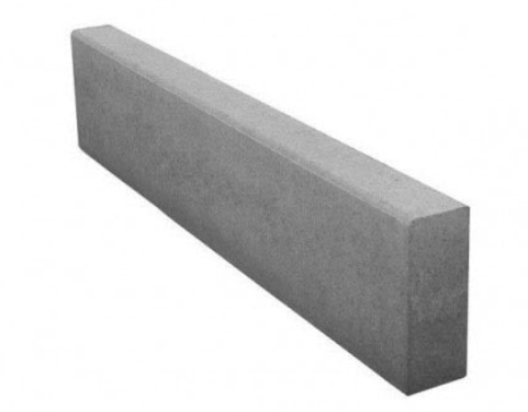 Бордюр тротуарний сірий1000х200х60