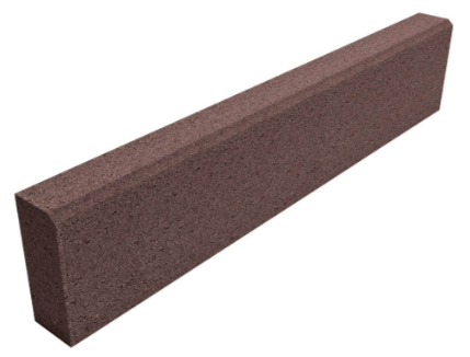Бордюр тротуарний коричневий 1000х200х80