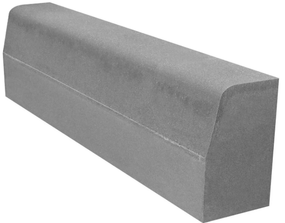 Бордюр дорожній сірий 1000х300х180