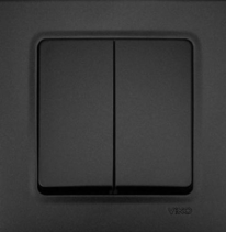 Вимикач 2кл. Linnera ЧОРНИЙ 90414002